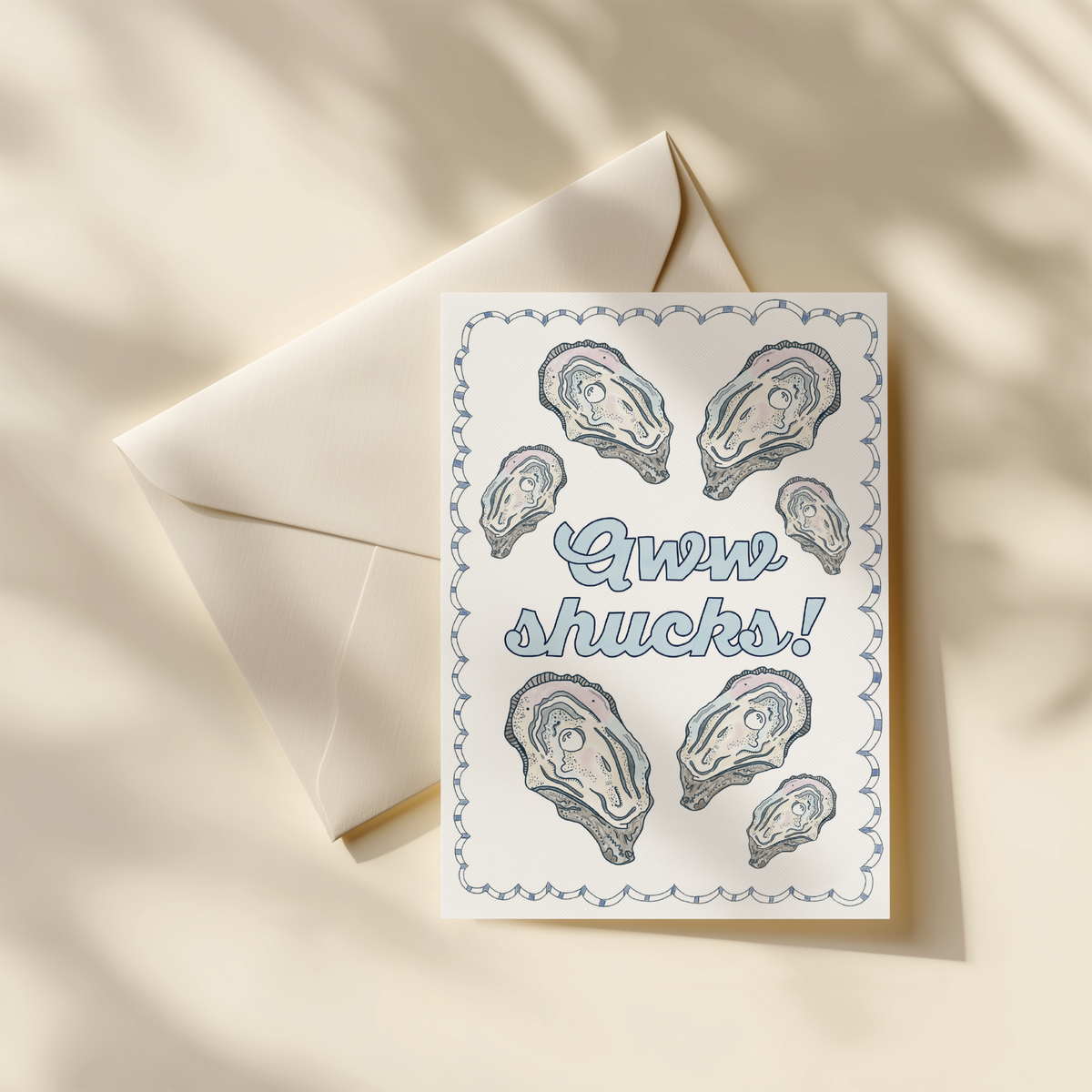 Aww Shucks Thank You Card | Blank Inside