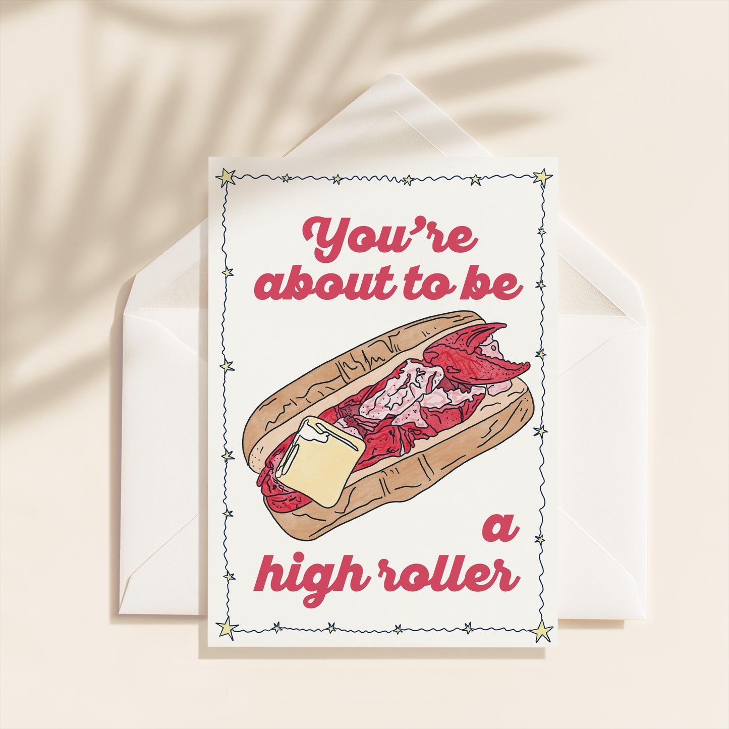 High Roller Celebration Greeting Card | 5.5x6.5 Inch | Blank Inside Greeting Card | Greeting Card for Graduation | Congrats Greeting Card