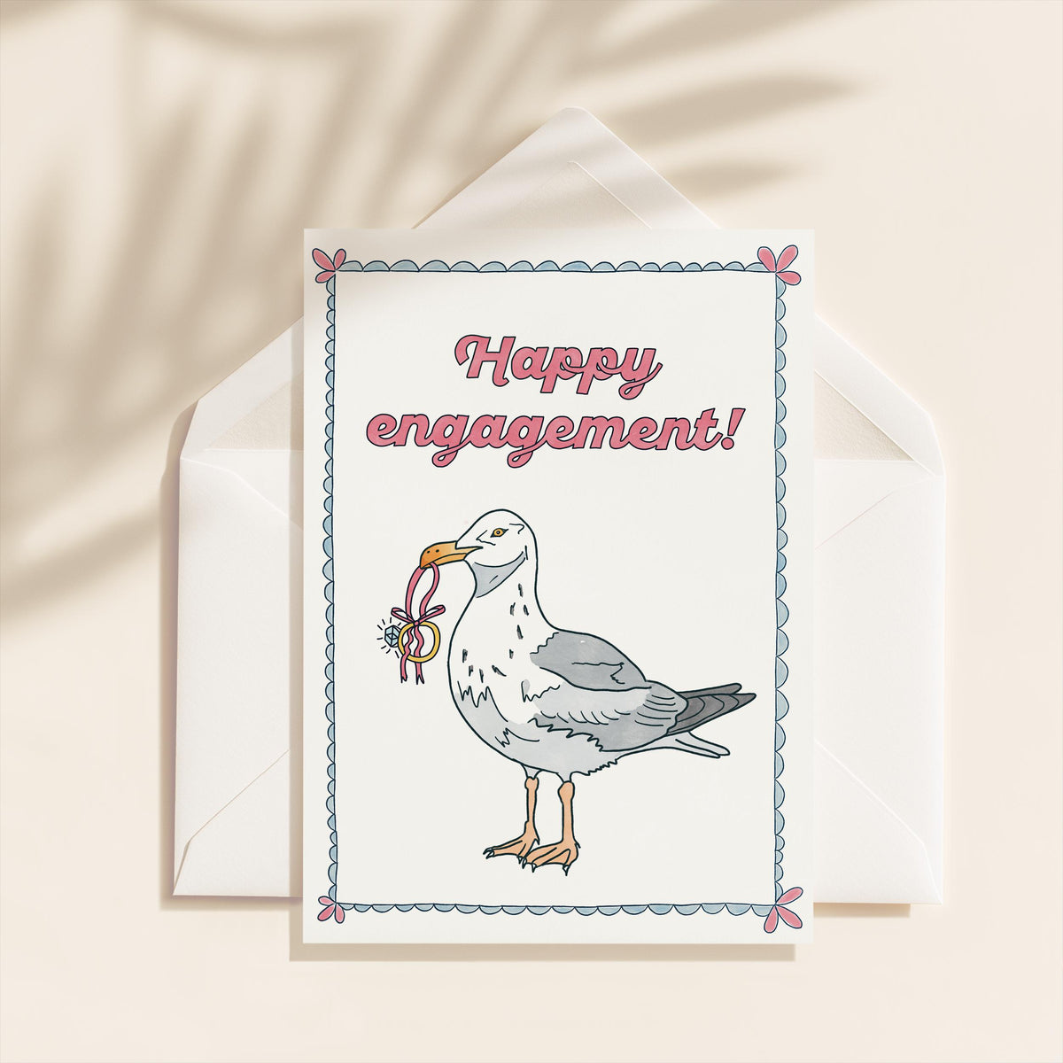 Happy Engagement Greeting Card | Blank Inside