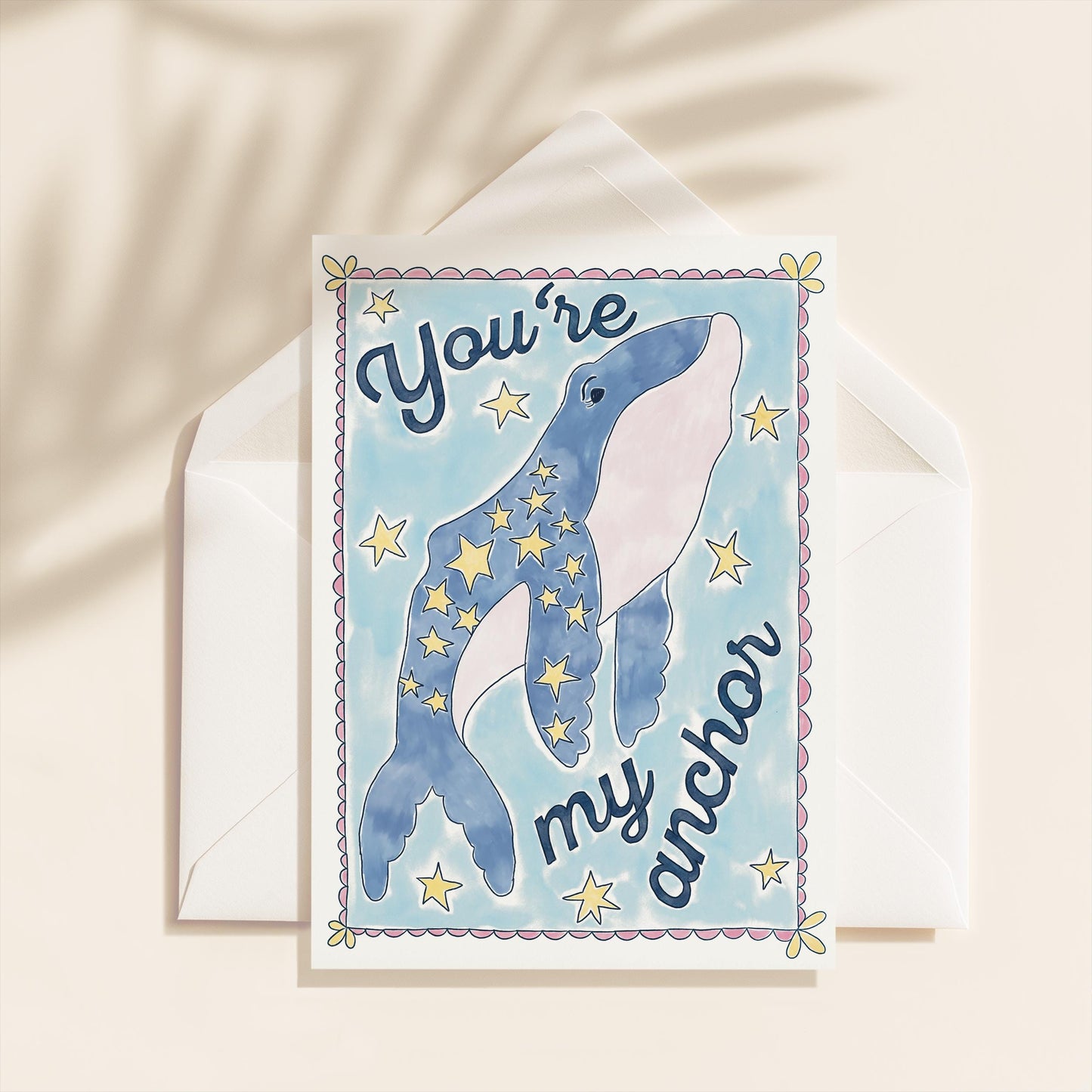 You're My Anchor Greeting Card | 5.5x6.5 Inch | Blank Inside Greeting Card | Gratitude Card | Sympathy Card | Thank You Card