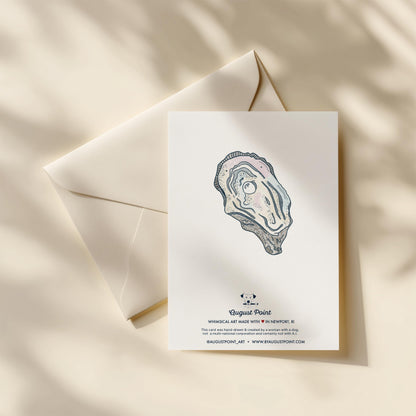 Hand Drawn Blank Inside Greeting Card | 5.5x6.5 Inch | All Occasion Card | Funny Thank You Card | Blank Greeting Card | Coastal Themed Card