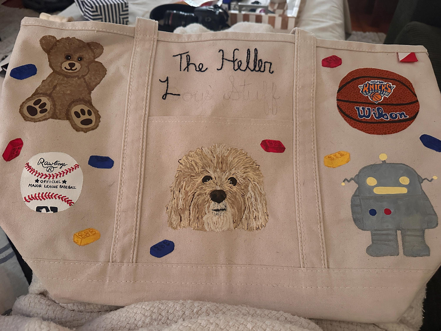 Custom Personalized Hand Painted Embroidered Canvas Tote Bag | Custom Boat Tote Bag | What You Love Tote Bag | Personalized Gift Custom Gift