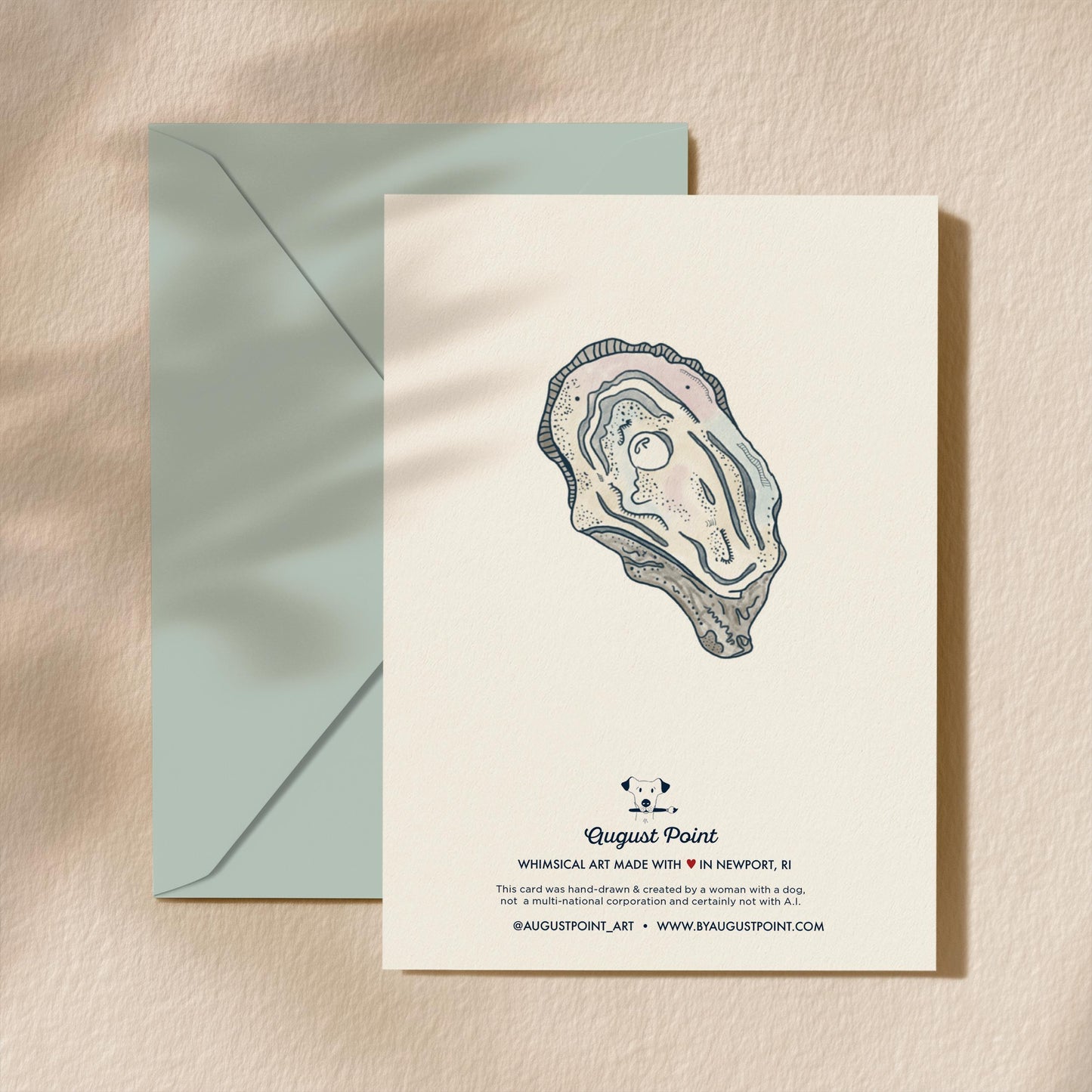 Hand Drawn Blank Inside Greeting Card | 5.5x6.5 Inch | All Occasion Card | Funny Thank You Card | Blank Greeting Card | Coastal Themed Card
