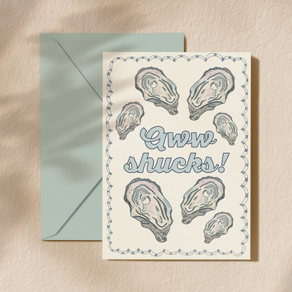 Aww Shucks Thank You Card | Blank Inside