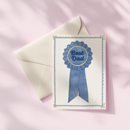 Best Dad Award Card | Blank Inside