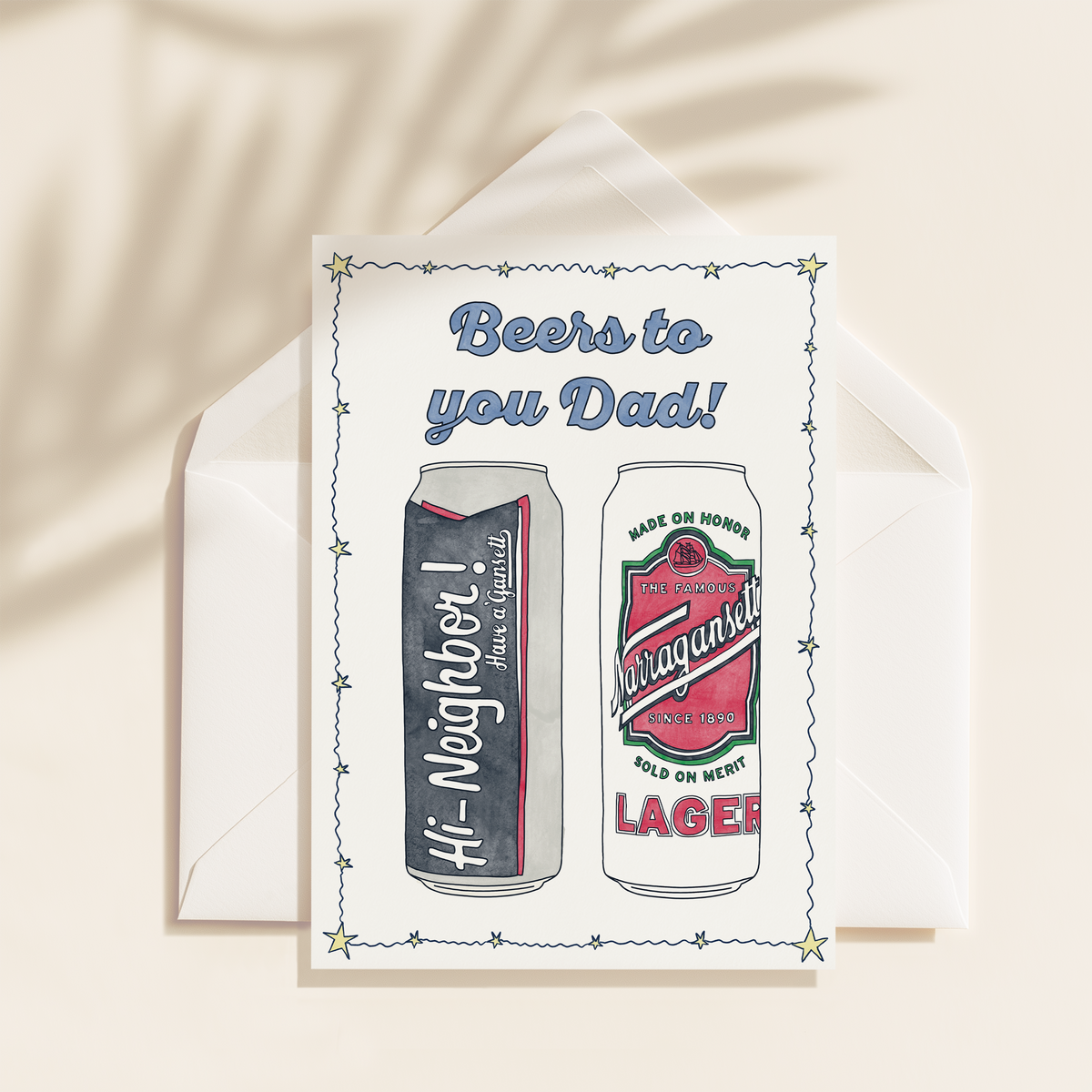 Beers to You Dad Card | Blank Inside