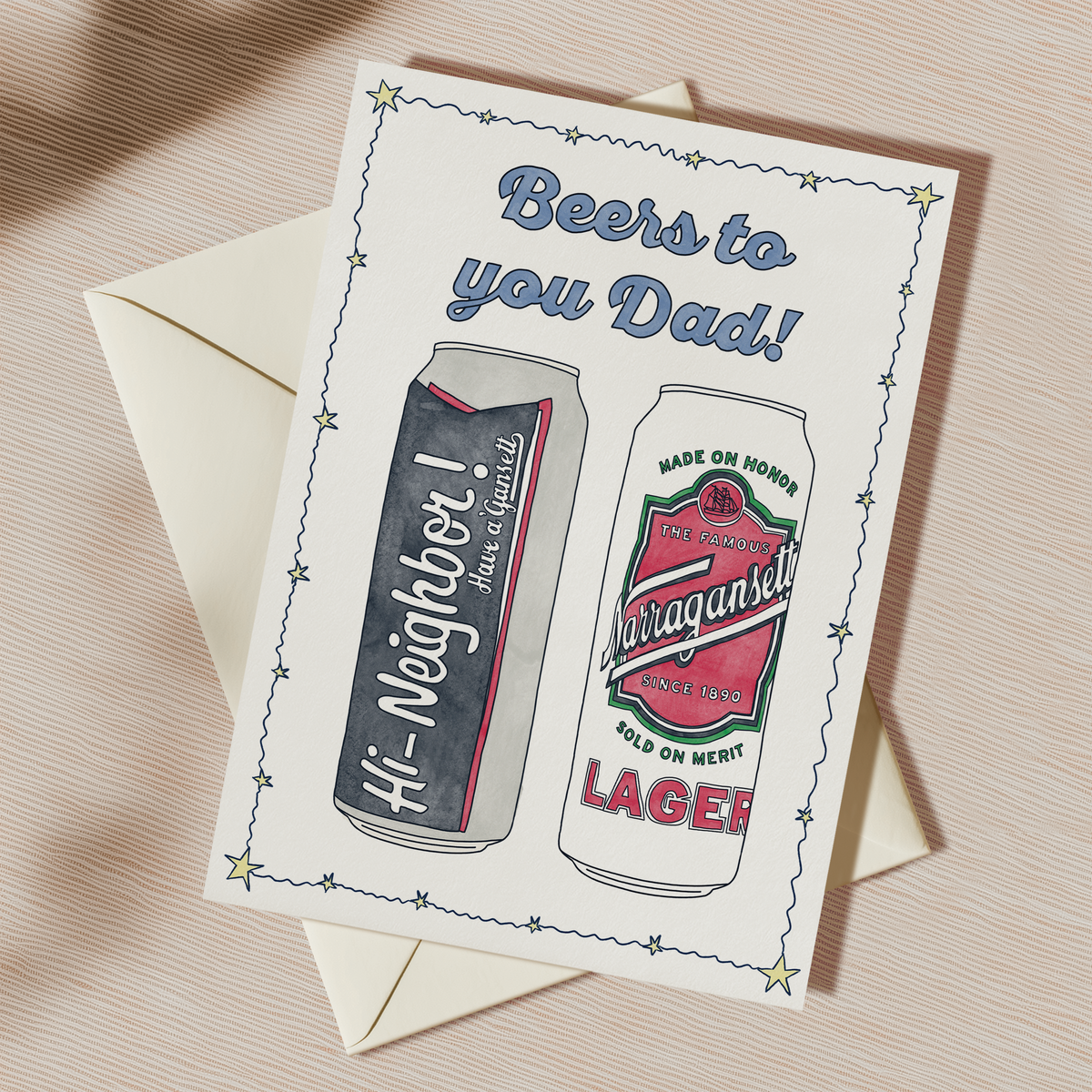Beers to You Dad Card | Blank Inside