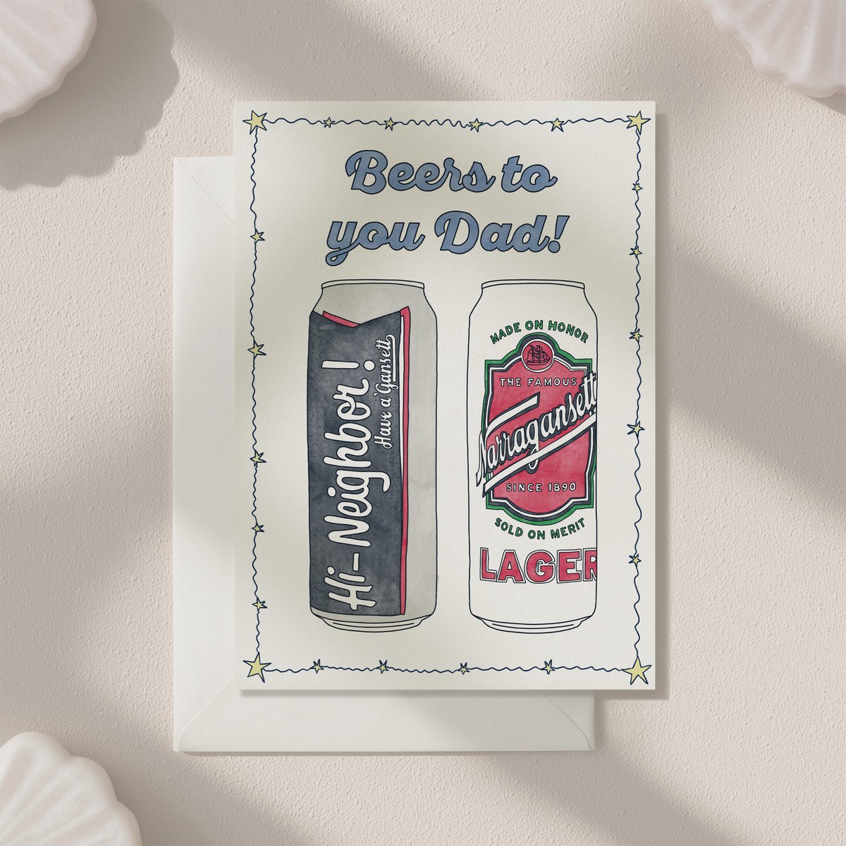 Beers to You Dad Card | Blank Inside