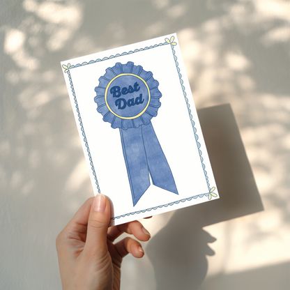 Best Dad Award Card | Blank Inside
