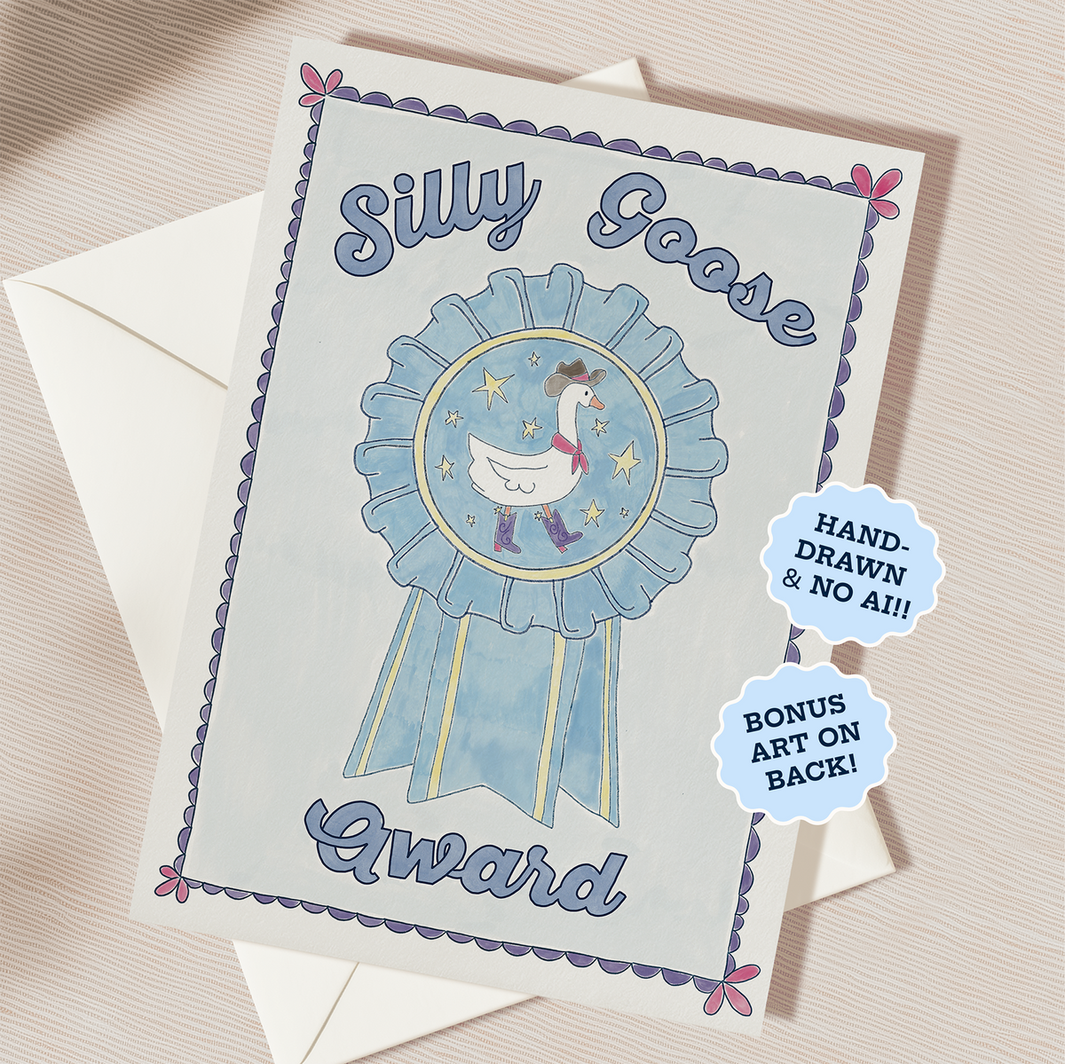 Silly Goose Just Because Card | Blank Inside