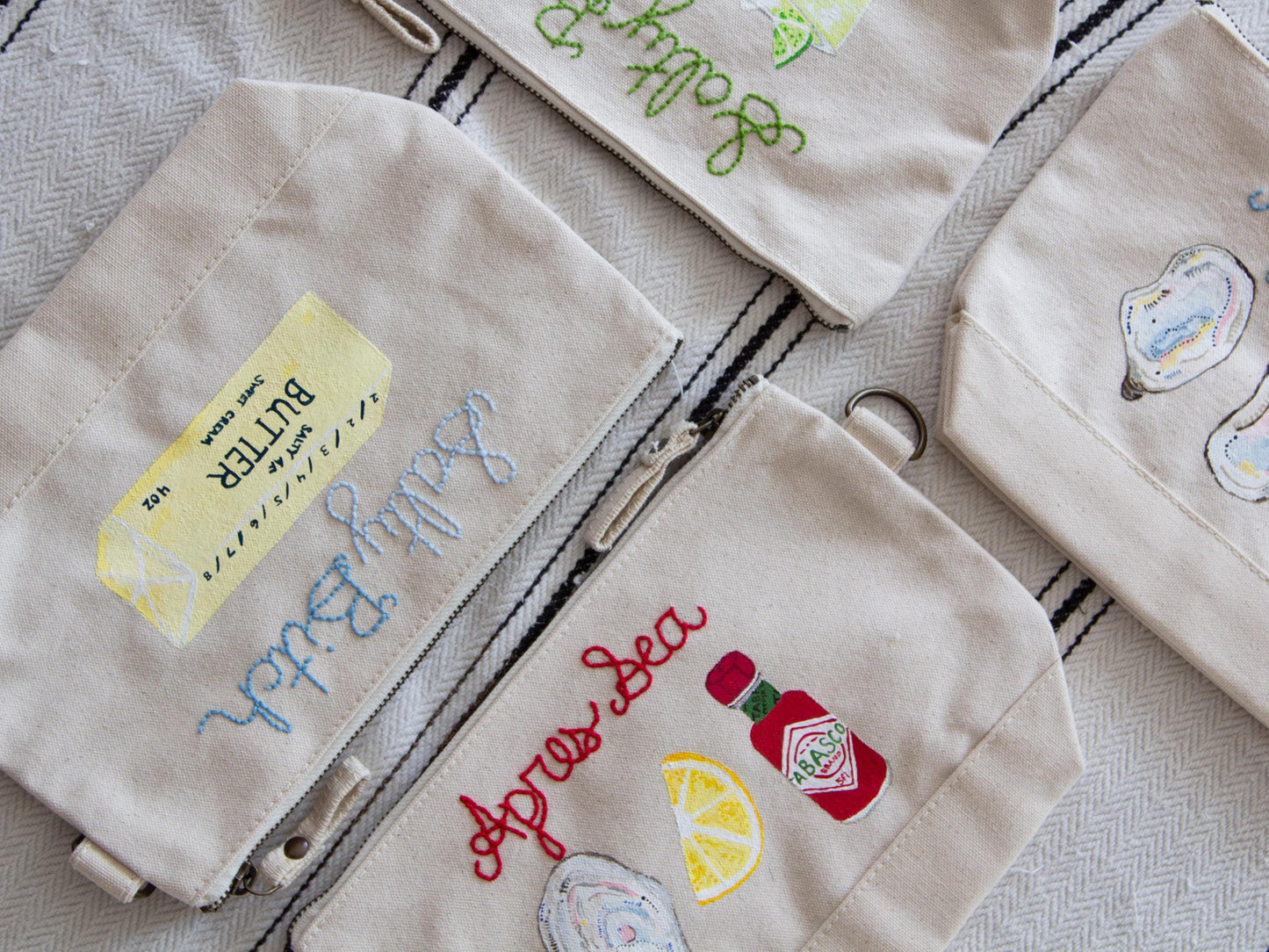 Custom Personalized Hand Painted Embroidered Canvas Tote Bag | Custom Boat Tote Bag | Custom Baby Bag | Personalized Gift Custom Gift