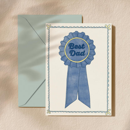 Best Dad Award Father's Day Card Greeting Card | 5.5x6.5 Inch | Blank Inside Greeting Card | Funny Dad Card | Gift for Dad | Gift from Kids