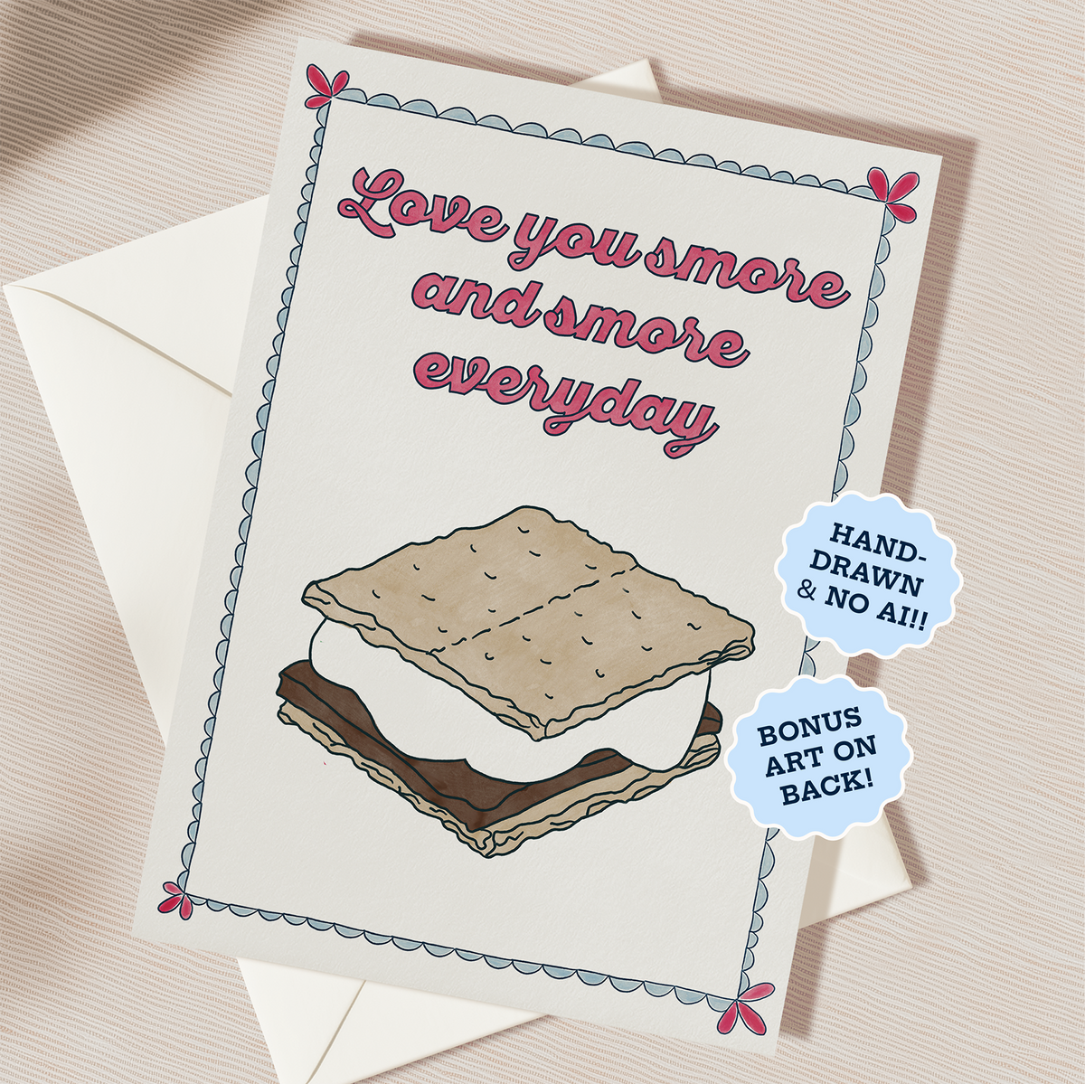 Love You S'mores Everyday Card | Blank Inside