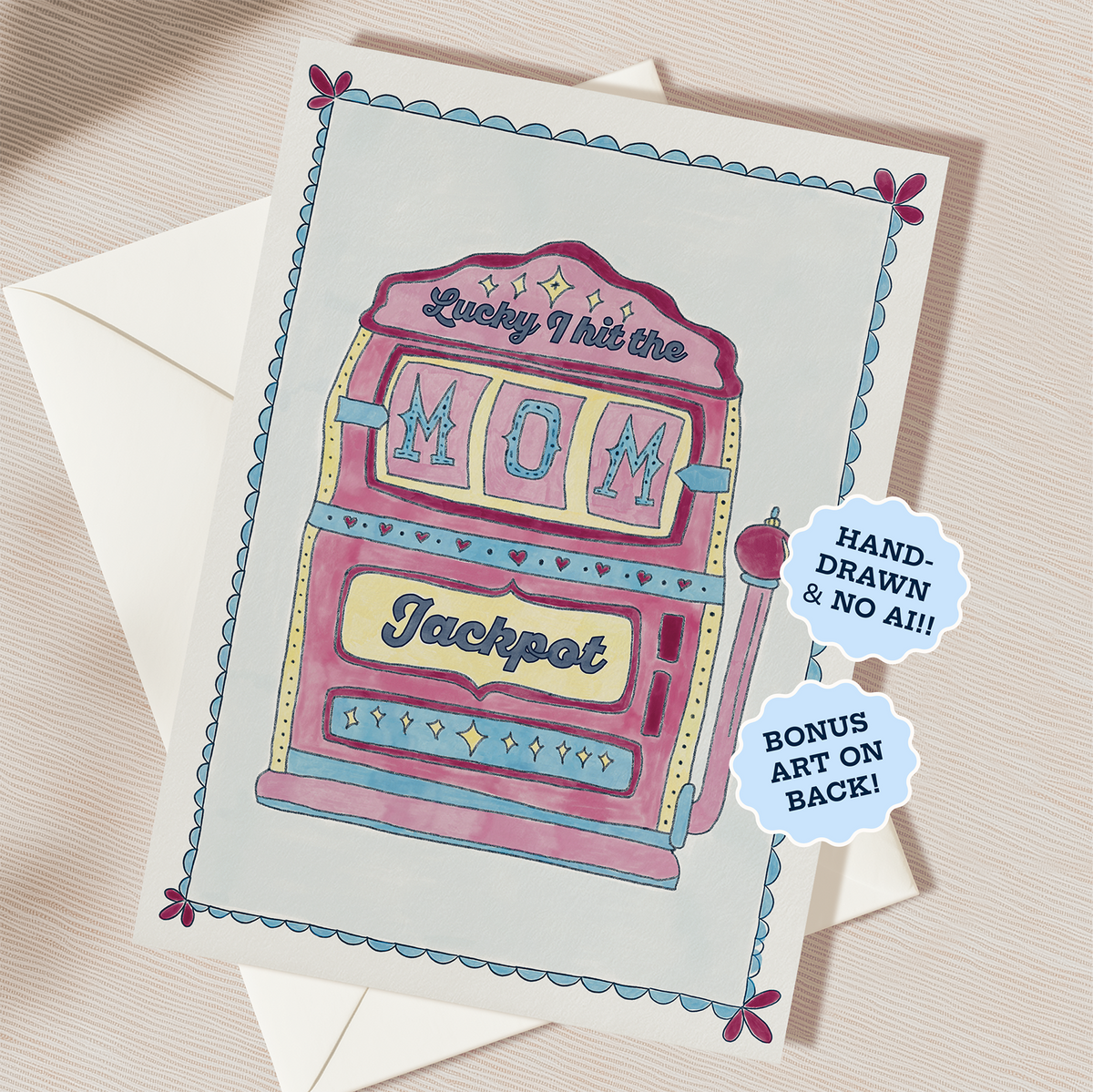 Mom Jackpot Card | Blank Inside