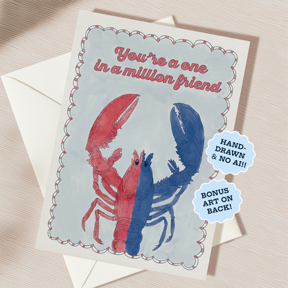 One In A Million Friend Card | Blank Inside