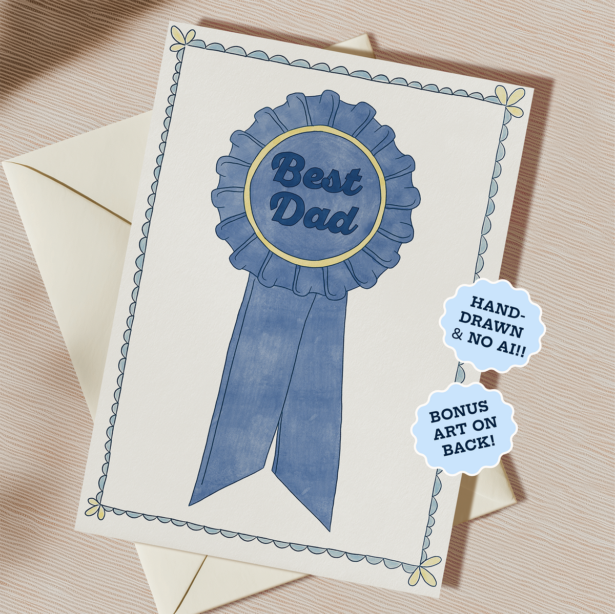 Best Dad Award Card | Blank Inside