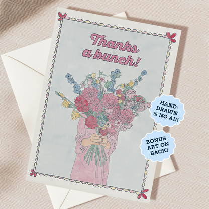 Thanks A Bunch Card | Blank Inside
