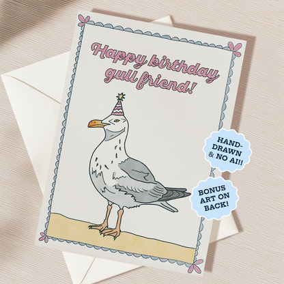 Happy Birthday Gullfriend Card | Blank Inside