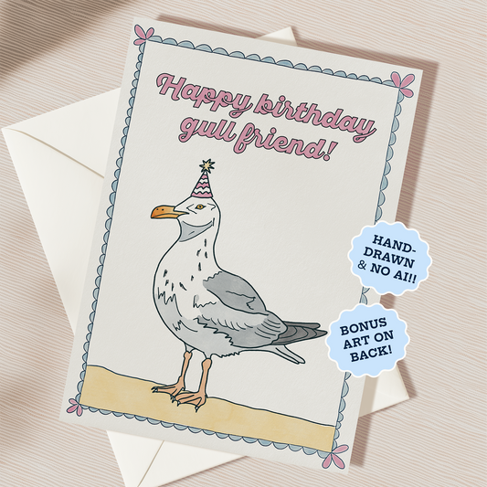 Happy Birthday Gullfriend Card | Blank Inside