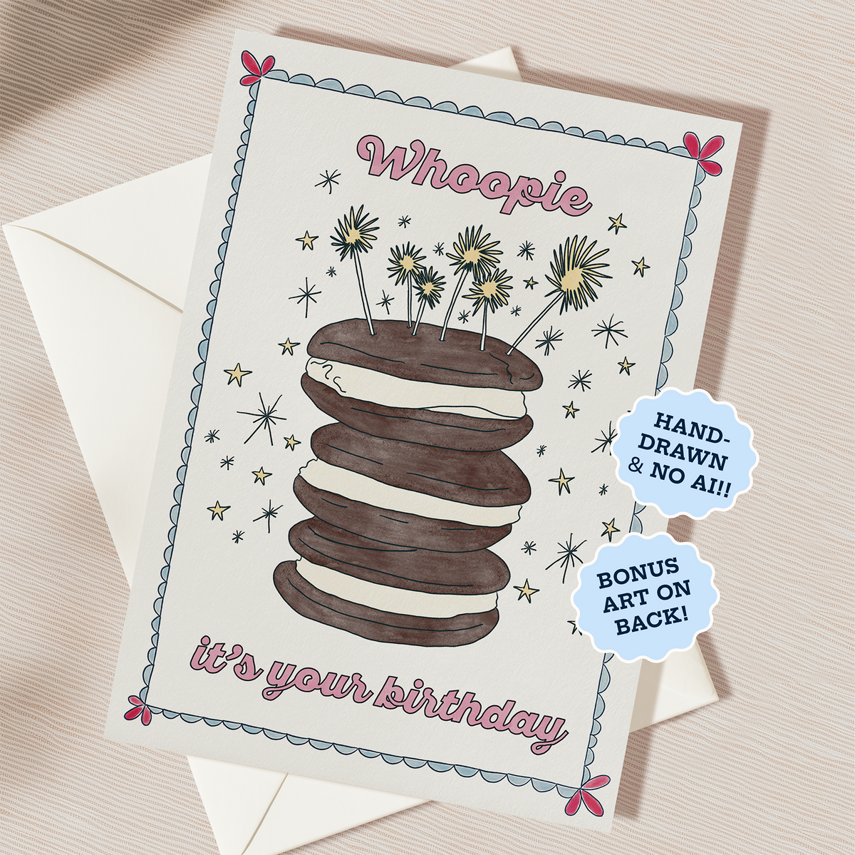 Whoopie Pie Birthday Card | Blank Inside