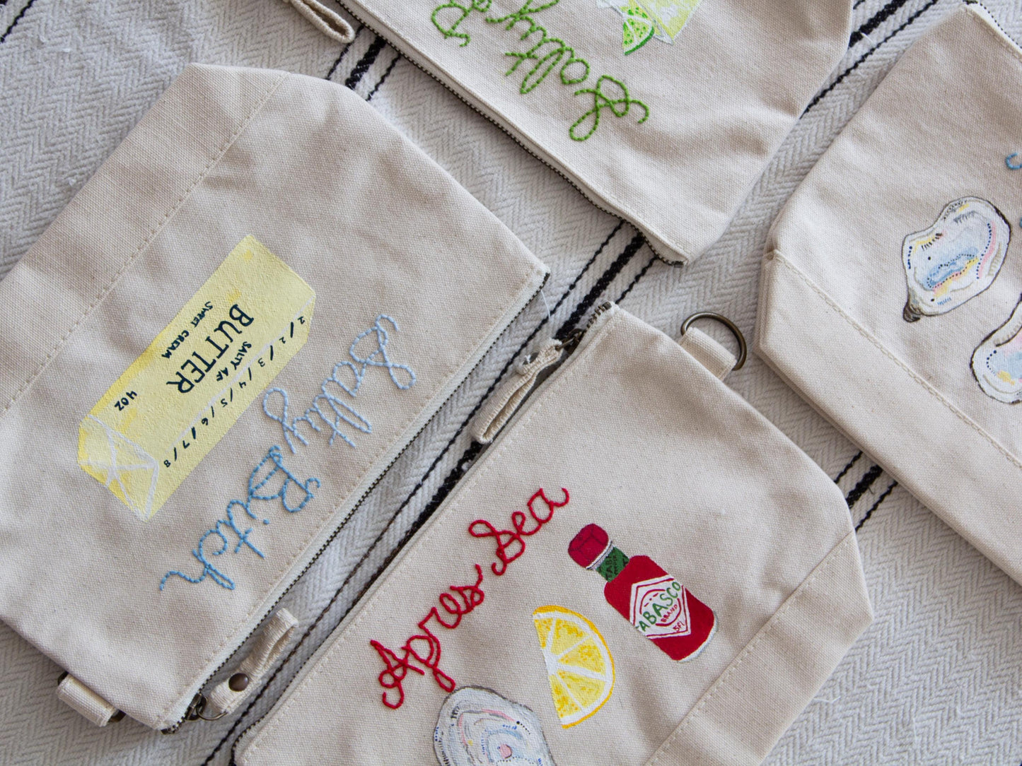Custom Personalized Hand Painted Embroidered Canvas Tote Bag | Custom Boat Tote Bag | Custom Baby Bag | Personalized Gift Custom Gift