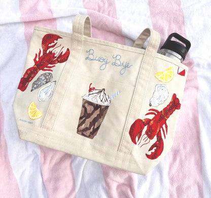 Buoy Bye | Hand-Painted & Hand-Embroidered Tote Bag