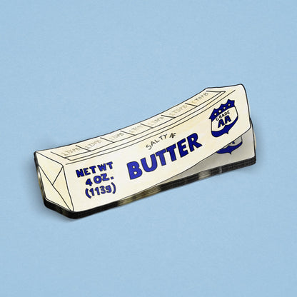 Salty AF Butter Stick Die Cut Vinyl Sticker
