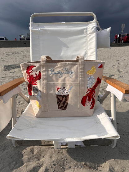 Buoy Bye | Hand-Painted & Hand-Embroidered Tote Bag