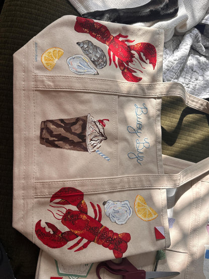Buoy Bye | Hand-Painted & Hand-Embroidered Tote Bag