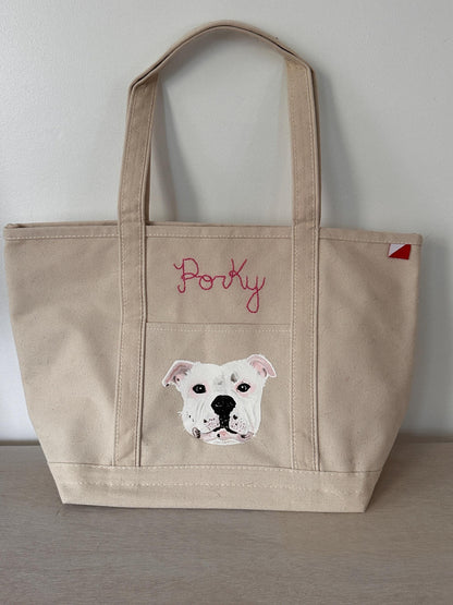 **CUSTOM** Hand-Painted Pet Portrait Tote Bag