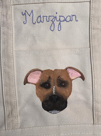 **CUSTOM** Hand-Painted Pet Portrait Tote Bag
