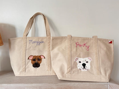 **CUSTOM** Hand-Painted Pet Portrait Tote Bag