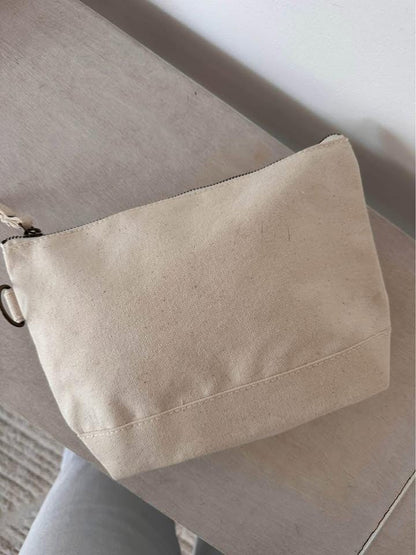 Hand-Painted Apres Sea Oyster Canvas Embroidered Tote Bag Pouch