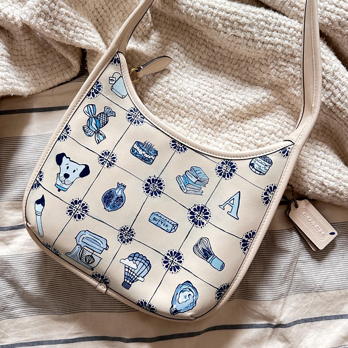 **CUSTOM** Hand-Painted Leather Bag