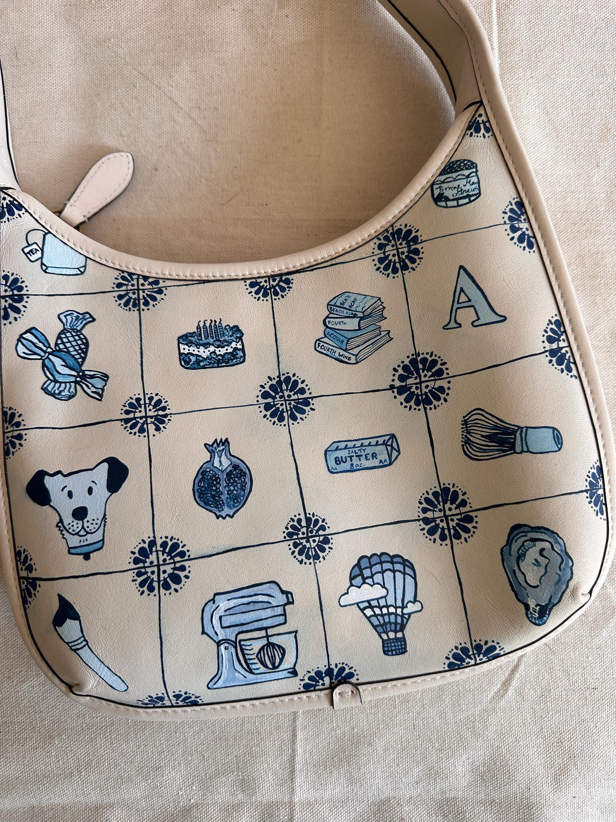 **CUSTOM** Hand-Painted Leather Bag