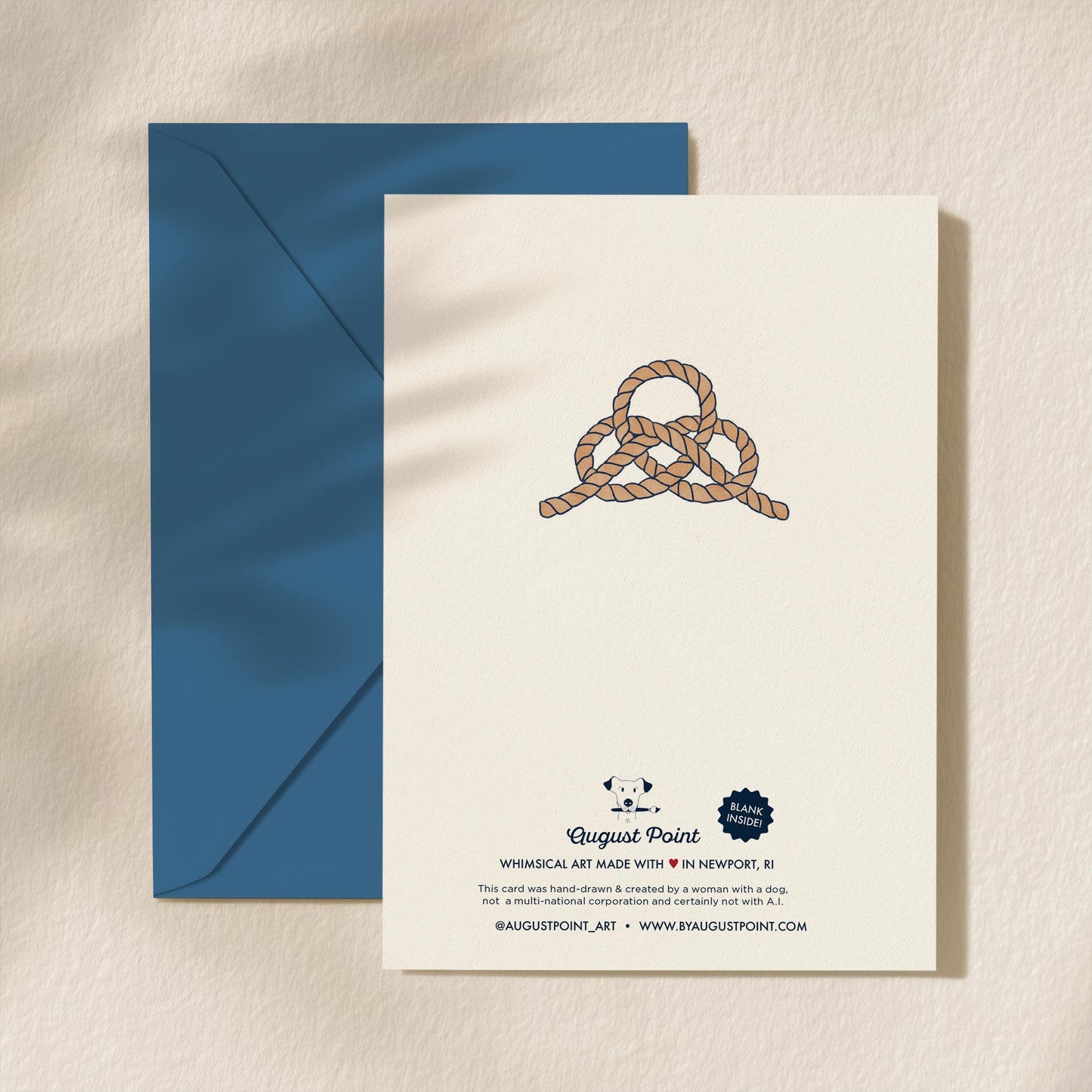 Thank You You're My Anchor Greeting Card | 5.5x6.5 Inch | Blank Inside Greeting Card | Baby Shower Card | Sympathy Card | Thank You Card