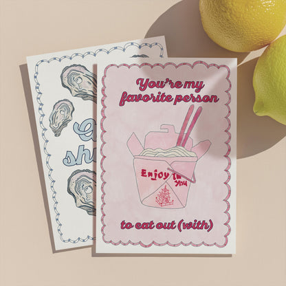 You're My Favorite Person Greeting Card | 5.5x6.5 Inch | Blank Inside Greeting Card | Girlfriend Card | Valentine's Day Greeting Card