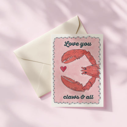 Love You Greeting Card | 5.5x6.5 Inch | Blank Inside Greeting Card | Girlfriend Card | Valentine's Day Greeting Card | Funny Love Card