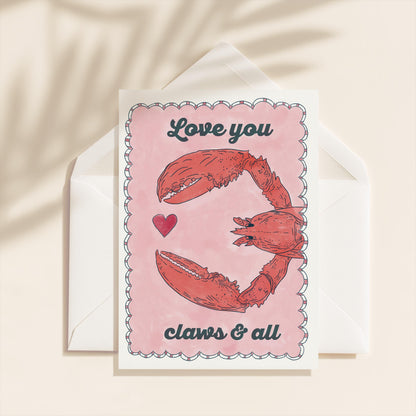 Love You Greeting Card | 5.5x6.5 Inch | Blank Inside Greeting Card | Girlfriend Card | Valentine's Day Greeting Card | Funny Love Card