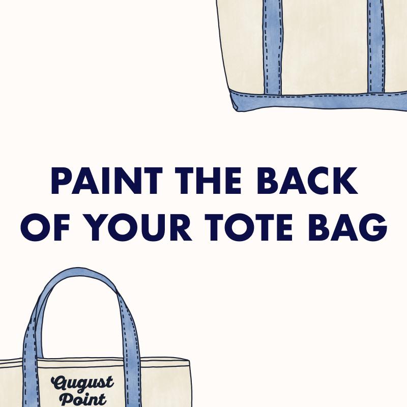 Add second painted side to one tote bag