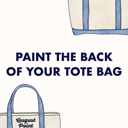 Add second painted side to one tote bag