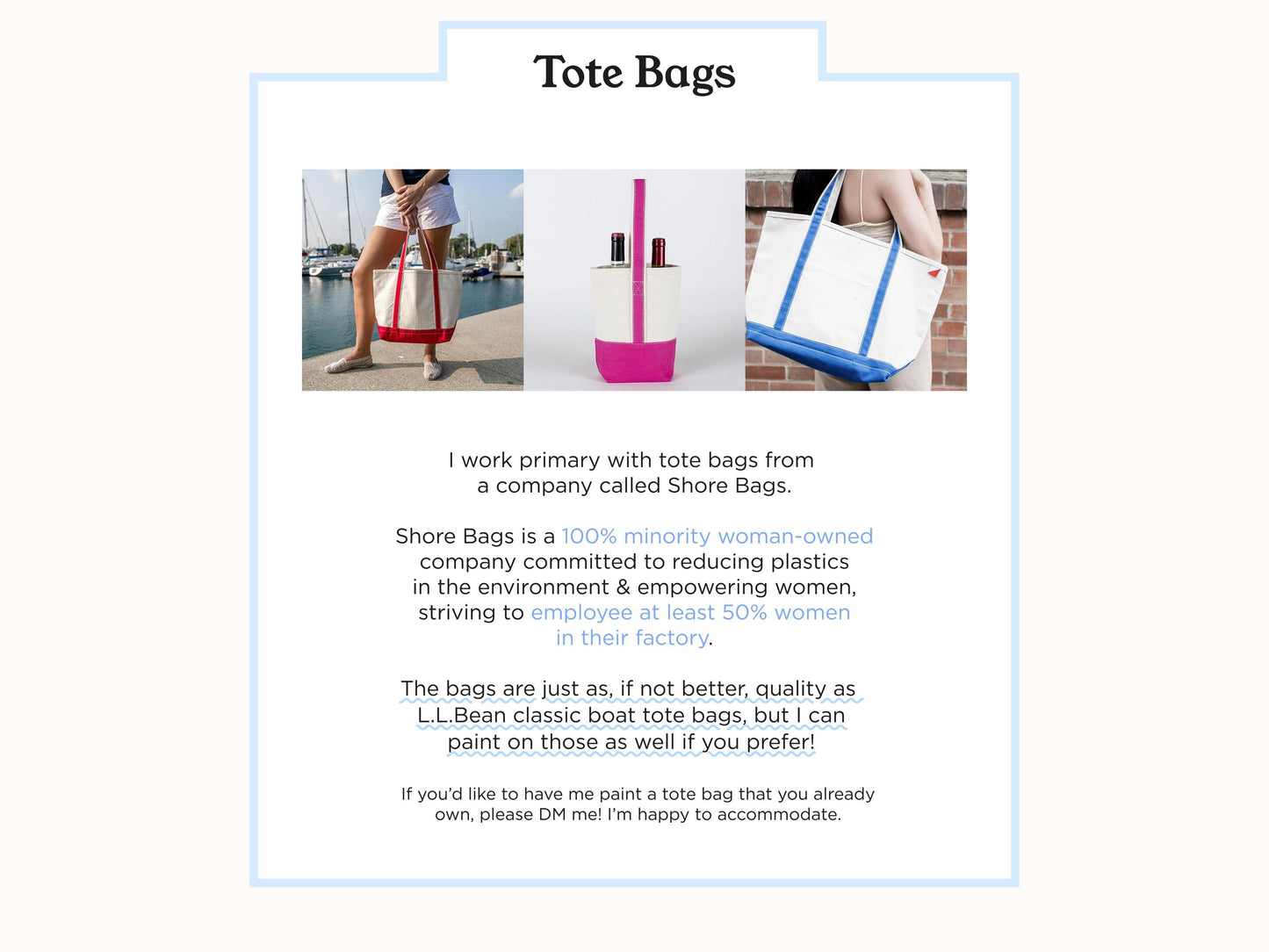 Add second painted side to one tote bag