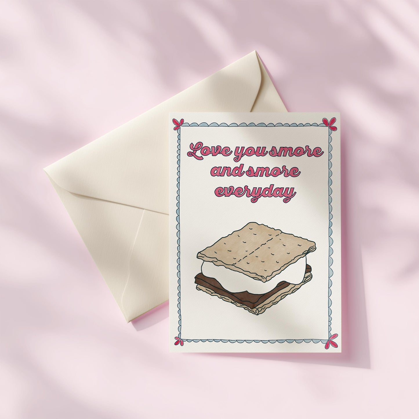 S'mores Love You Greeting Card | 5.5x6.5 Inch | Blank Inside Greeting Card | Girlfriend Card | Valentine's Day Greeting Card