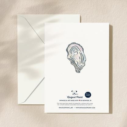 World is Your Oyster Greeting Card | 5.5x6.5 Inch | Blank Inside Greeting Card | Greeting Card for Graduation | Congrats Greeting Card