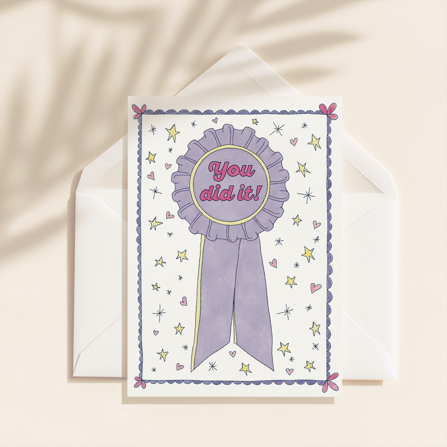 You Did It Congrats Greeting Card | 5.5x6.5 Inch | Blank Inside Greeting Card | Greeting Card for Graduation | Celebration Greeting Card