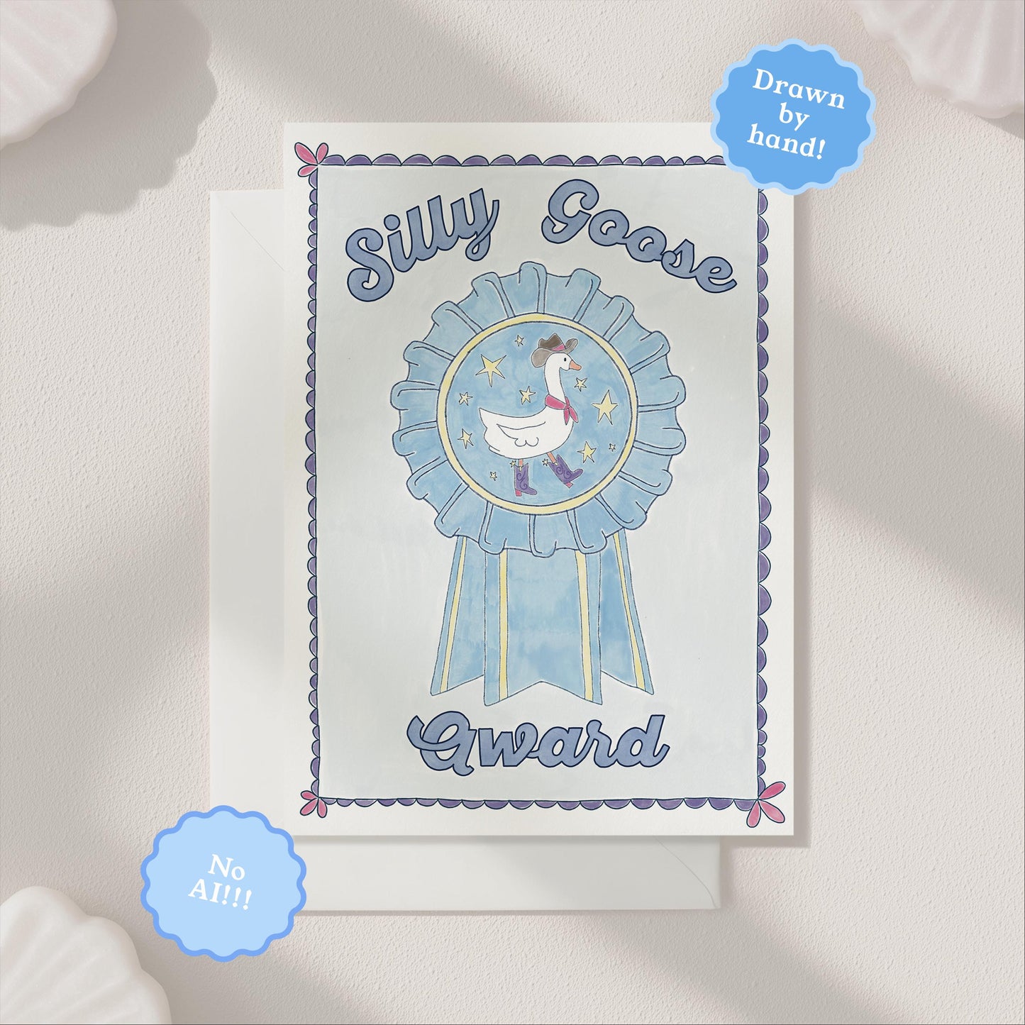 Silly Goose Just Because Greeting Card | 5.5x6.5 Inch | Blank Inside Greeting Card | Friend Greeting Card | Sympathy Card | Thank You Card