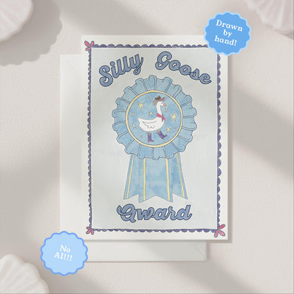 Silly Goose Just Because Greeting Card | 5.5x6.5 Inch | Blank Inside Greeting Card | Friend Greeting Card | Sympathy Card | Thank You Card