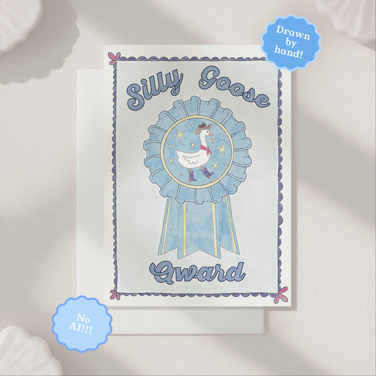 Silly Goose Just Because Greeting Card | 5.5x6.5 Inch | Blank Inside Greeting Card | Friend Greeting Card | Sympathy Card | Thank You Card
