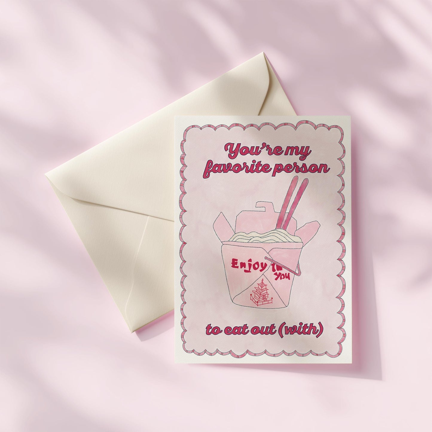You're My Favorite Person Greeting Card | 5.5x6.5 Inch | Blank Inside Greeting Card | Girlfriend Card | Valentine's Day Greeting Card