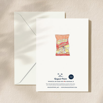 Hot Cheetos Love Romance Greeting Card | 5.5x6.5 Inch | Blank Inside Greeting Card | Greeting Card for Valentine's Day | Sexy Greeting Card